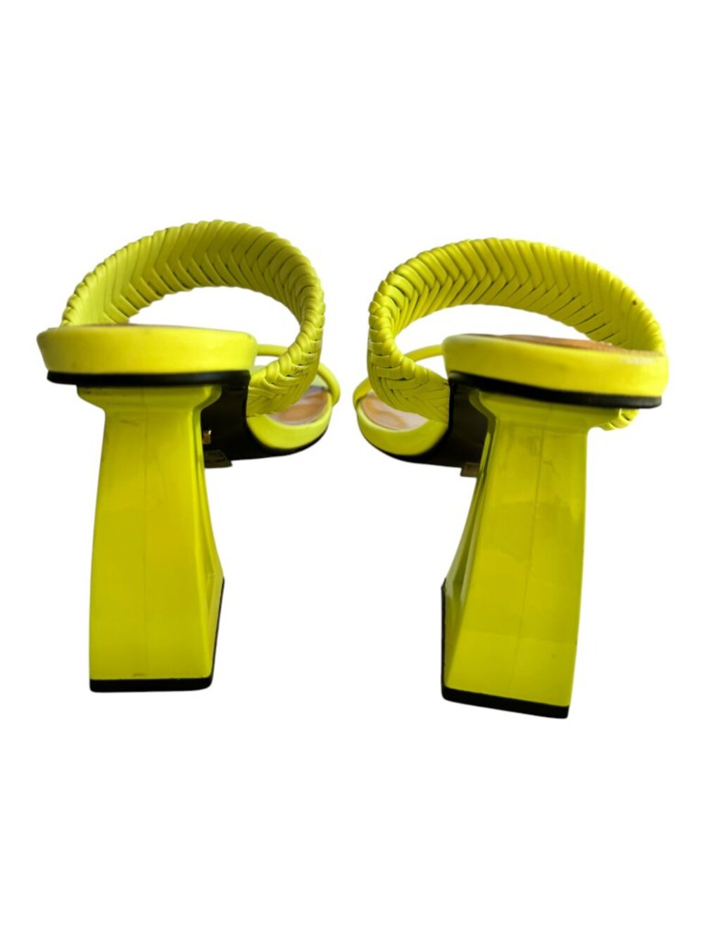 Ninety Union "Malibu" Woven Slide Sandals – Neon Lime – NWT Size 8 - Picture 4 of 12
